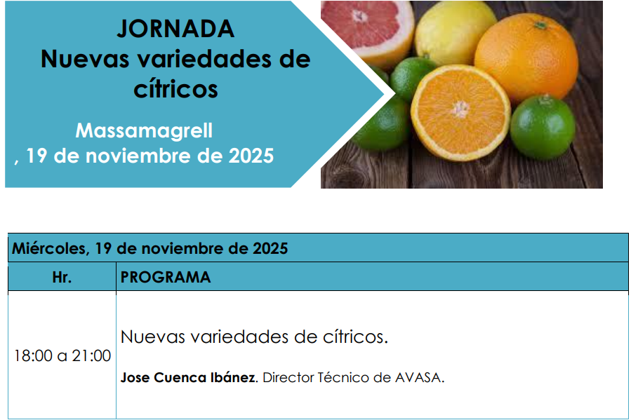  JORNADA: NUEVAS VARIEDADES DE CÍTRICOS 